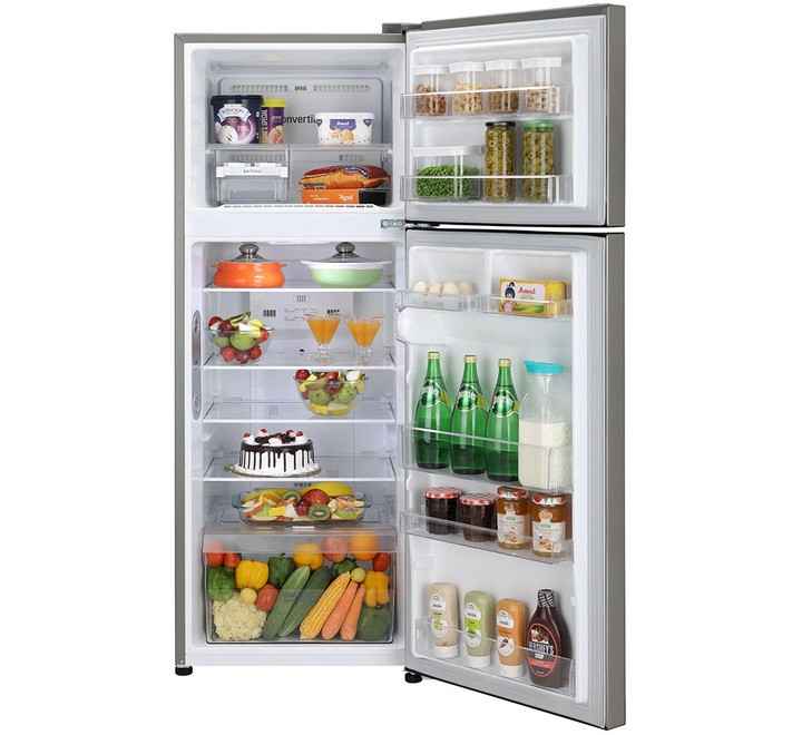 LG Double Door 284 Litres 2 Star Refrigerator Shiny Steel GL-S302SPZY